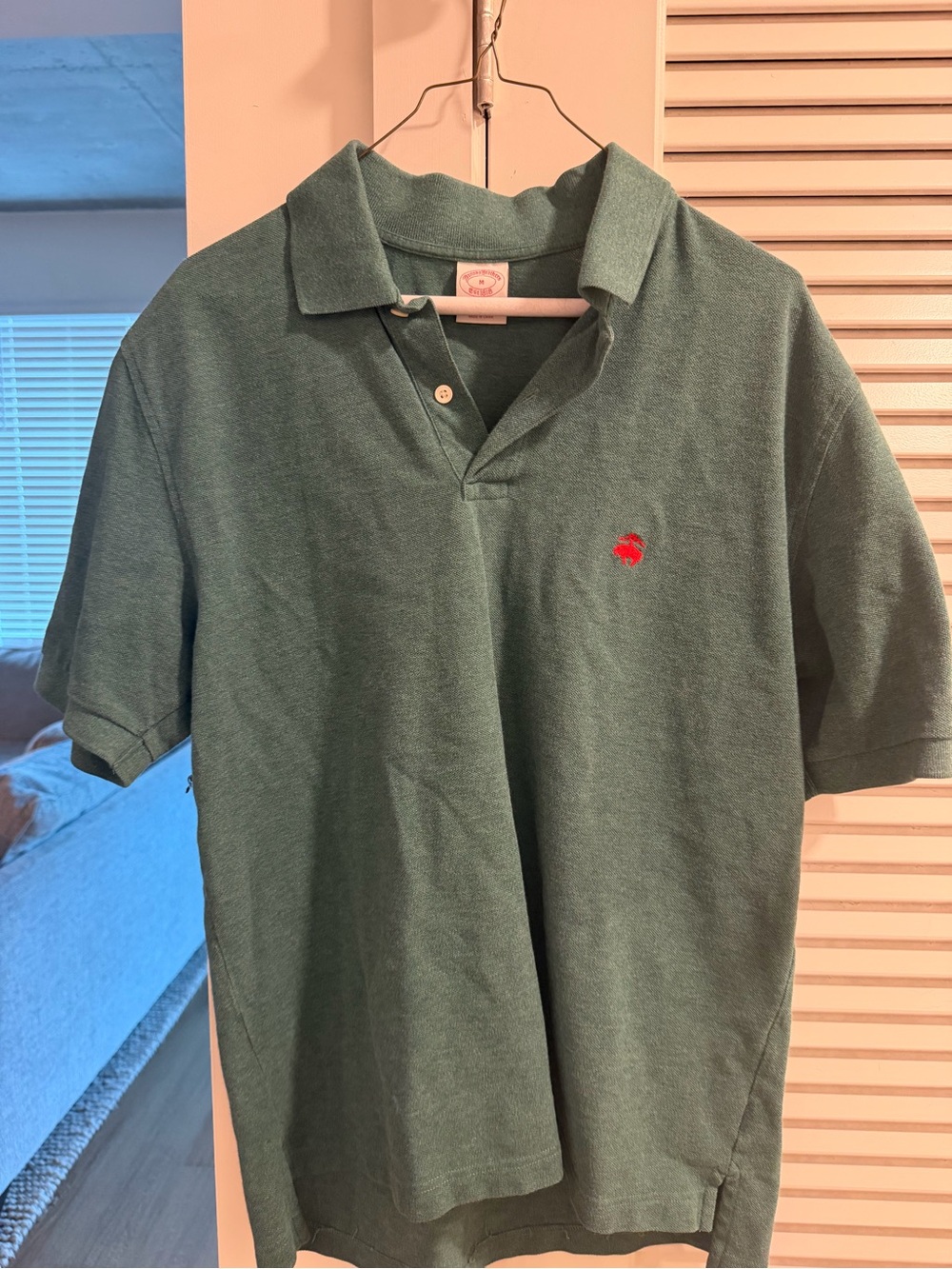 Brooks Brothers Green Polo with Red Embroidered Logo